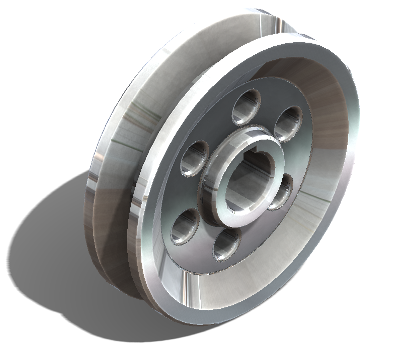 V型皮带轮-2--sw三维 3d模型设计图